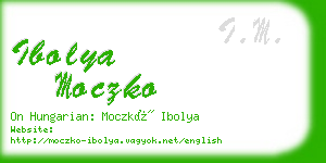 ibolya moczko business card